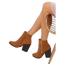 Camel TX-1873 Bottes à talons larges Camel brun