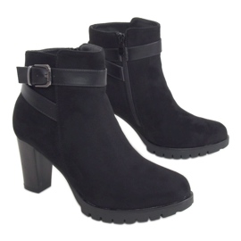 Bottines à talons noires J108 Noir le noir