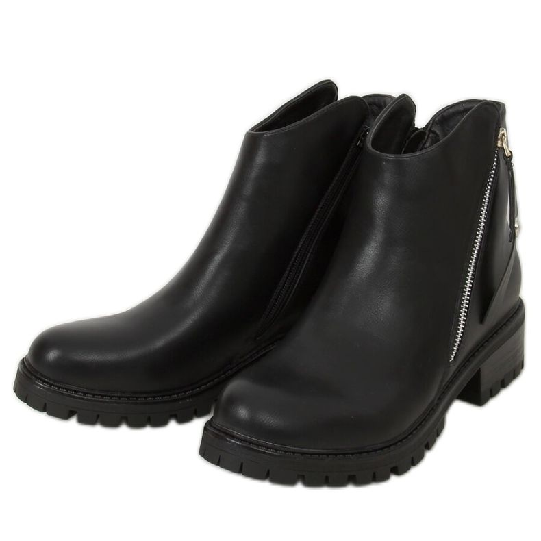 Bottes noires sur le protecteur K-9996-2 Noir le noir Bottes noires sur le protecteur K-9996-2 Noir le noir