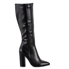 Seastar Bottes noires sur un poteau