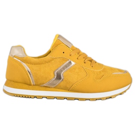 SHELOVET Chaussures de sport moutarde multicolore jaune