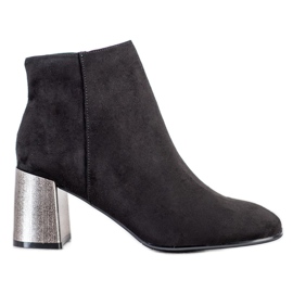 Goodin Bottines à talon décoratif noir