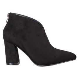 Goodin Bottines à talons en daim le noir