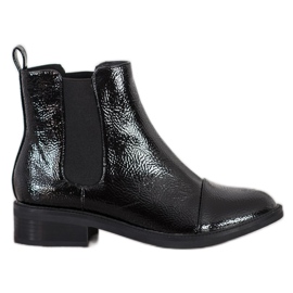 Goodin Bottines Chelsea Laquées noir