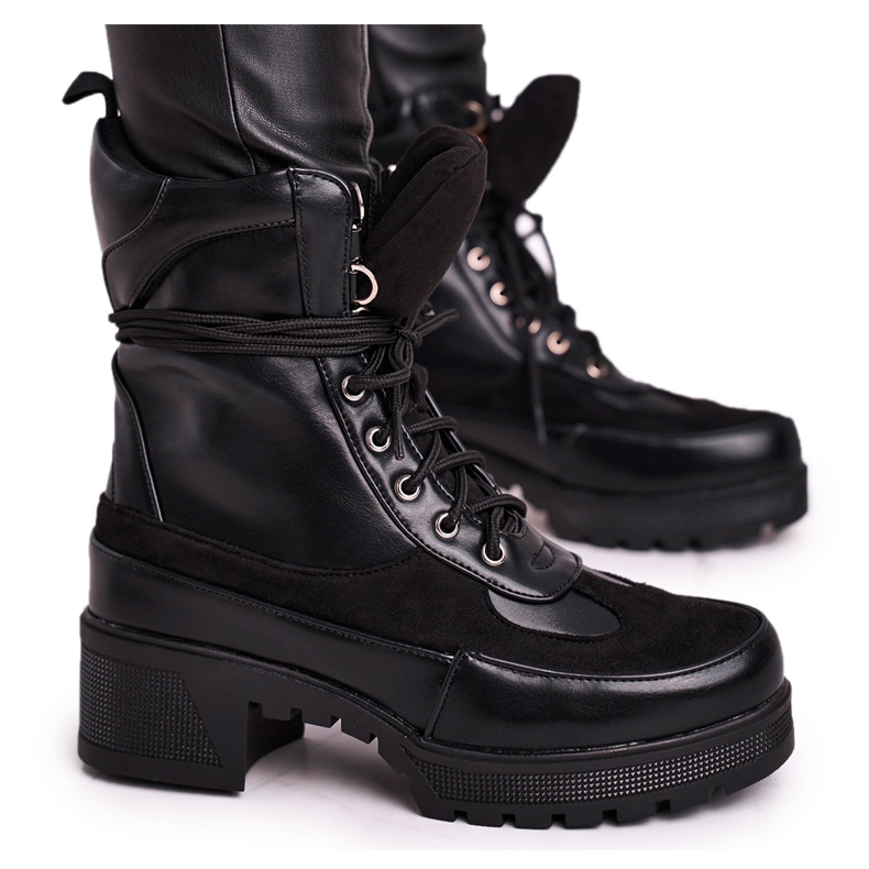 FS1 Bottes hautes à lacets pour femmes Noir Ridley le noir FS1 Bottes hautes à lacets pour femmes Noir Ridley le noir