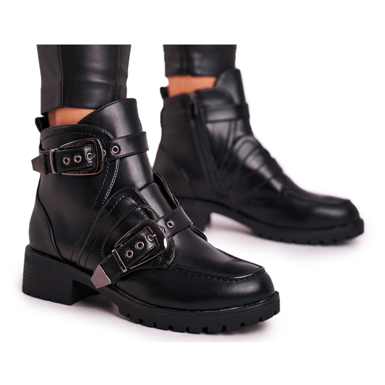 FS1 Bottes Pour Femmes Avec Fermoirs Chaud Skadi Noir le noir