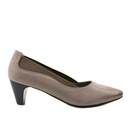 Escarpins gris pour femmes sur un post Deloney