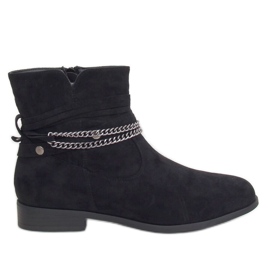 Noir Bottes noires pour femmes 688-201 Noir