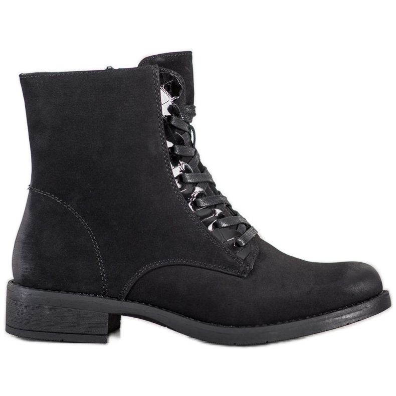 Sergio Leone Bottes confortables pour femmes le noir