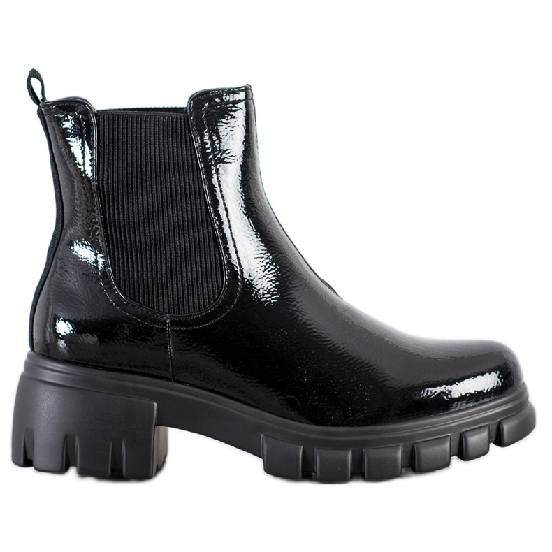 Goodin Chelsea boots sur la plateforme le noir