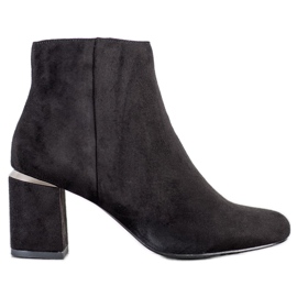 Goodin Bottes en daim élégantes le noir