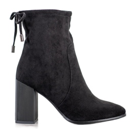 Goodin Bottines en daim à nœud noir