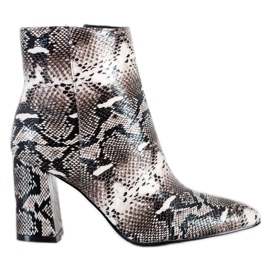 Goodin Bottes à imprimé serpent Spitz multicolore Goodin Bottes à imprimé serpent Spitz multicolore