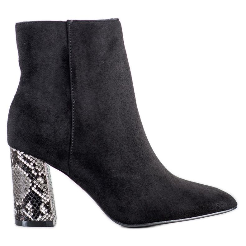 Goodin Bottes à talons hauts et imprimé serpent le noir