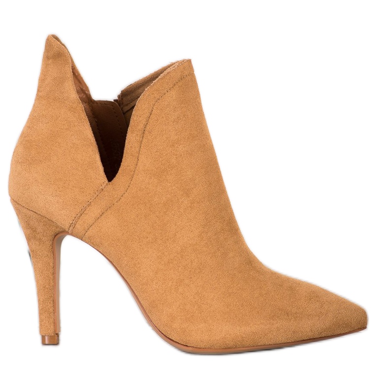 Bella Paris Bottes élégantes sur un talon haut brun