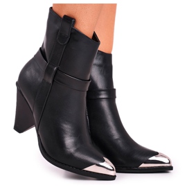 FG1 Bottes Hautes Femme Bout d'Acier Noir Eternally