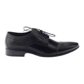 Chaussures basses en cuir Pilpol 1262 chaussures pour hommes noir