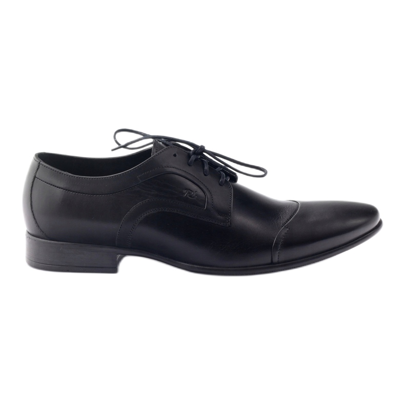 Chaussures basses en cuir Pilpol 1262 chaussures pour hommes le noir
