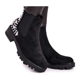 Ideal Bottines Jodhpur pour femmes avec jets Black Lady In Black noir