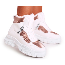 Marquiiz Bottes de neige sport pour femmes avec fourrure White Euphoria blanche