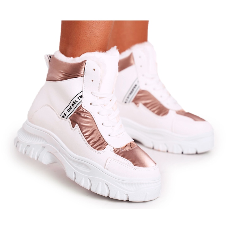 Marquiiz Bottes de neige sport pour femmes avec fourrure White Euphoria blanche