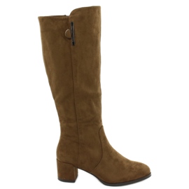 Bottes en daim Olive Sergio Leone KZ277 brun