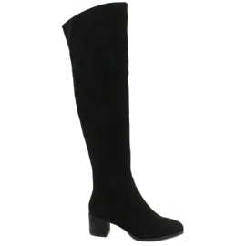 Bottines Sergio leone KZ299 en daim noir le noir