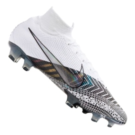 Nike Superfly 7 Elite Mds Fg M BQ5469-110 chaussures de football bleu marine, blanc, gris / argent blanche
