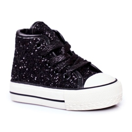 FRROCK Baskets Enfant Shiny High Black Ally le noir