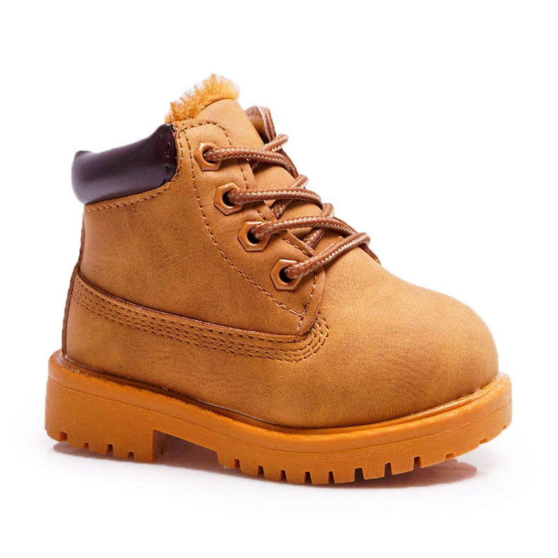 Bottes de Trappeur Chaudes pour Enfants Camel Dexter brun jaune
