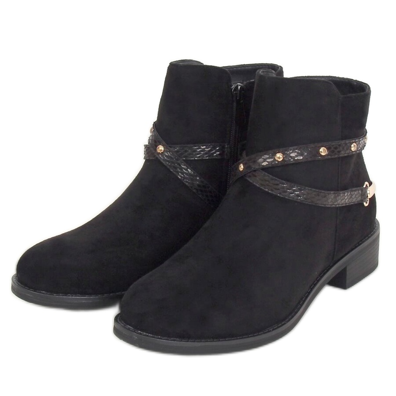 Noir RQ332 Bottes pour femmes noires le noir