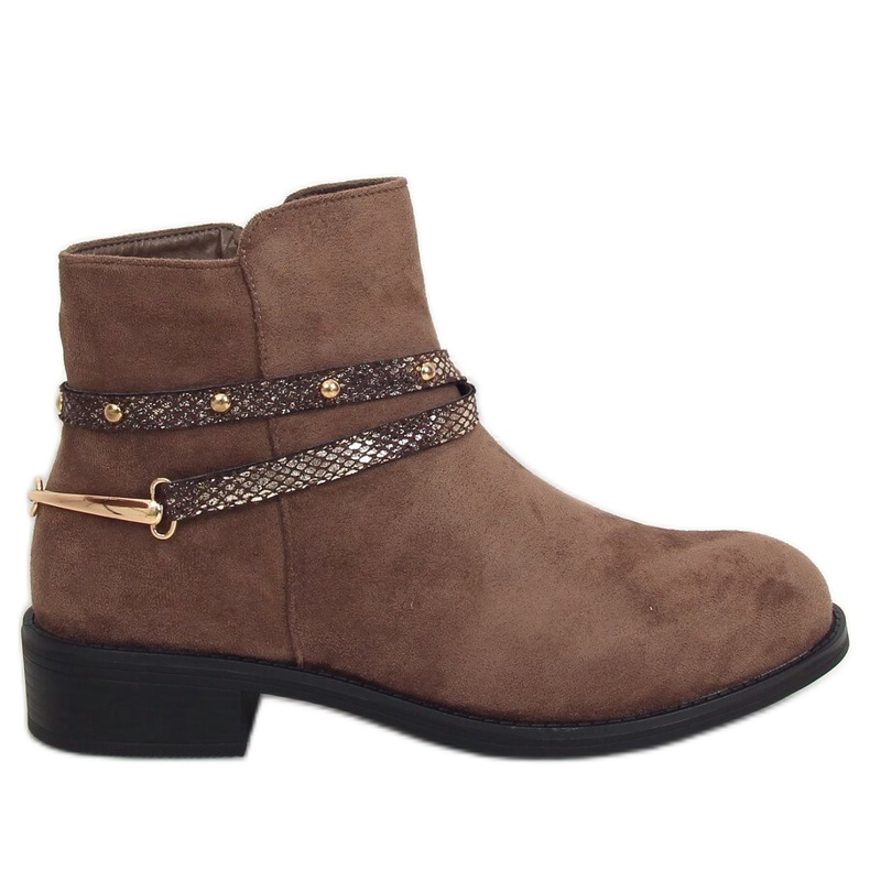 Bottines beige foncé pour femmes RQ332 Kaki Bottines beige foncé pour femmes RQ332 Kaki