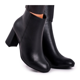 FW1 Bottines Femme à Talon Noir Gunmetal