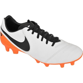 Nike Tiempo Mystic V Fg M 819236-108 chaussures de football orange, blanc, orange blanche