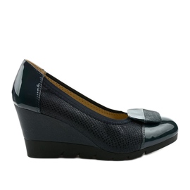 Escarpins noirs sur la semelle compensée Downreaver bleu marine