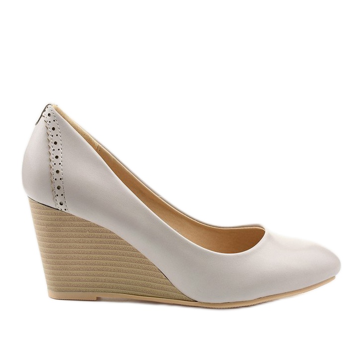 Escarpins gris sur le compensé Affore