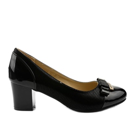 Escarpins noirs pour femmes sur un poteau Greenbane le noir Escarpins noirs pour femmes sur un poteau Greenbane le noir
