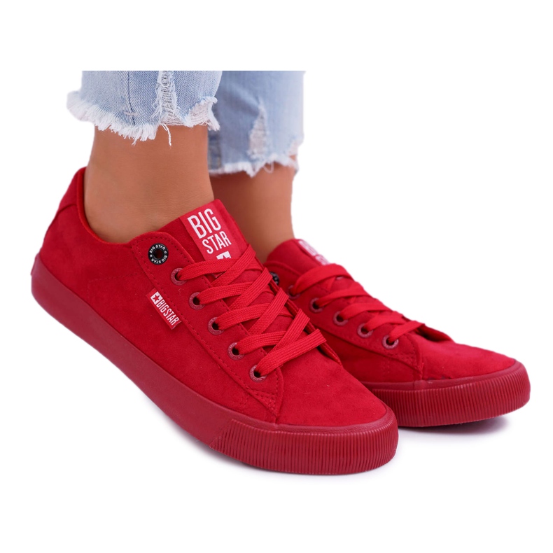 Baskets Femme Big Star Suede Rouge EE274044 Baskets Femme Big Star Suede Rouge EE274044