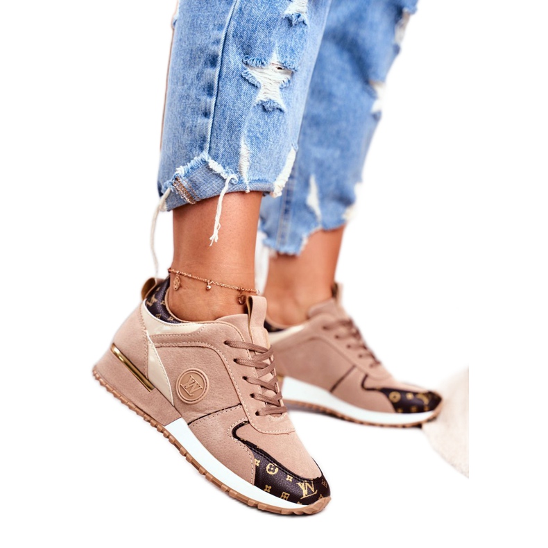 Chaussures Sport Femme Beige Golden Clementine Elements brun d'or