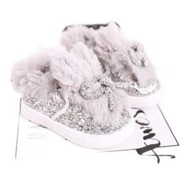 FRROCK Baskets pour enfants grises Mumi Grey Warm argent