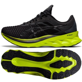 Chaussures de course Asics Novablast M 1011A681-003 le noir gris vert