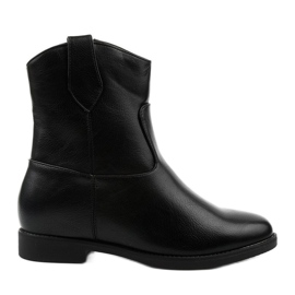 Bottes isolées noires avec un coin Firesoar caché le noir