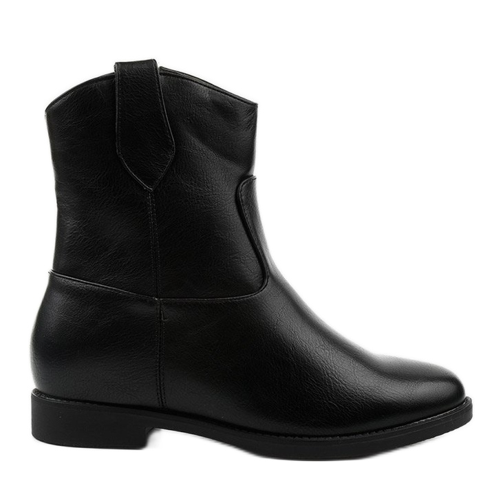 Bottes isolées noires avec un coin Firesoar caché le noir