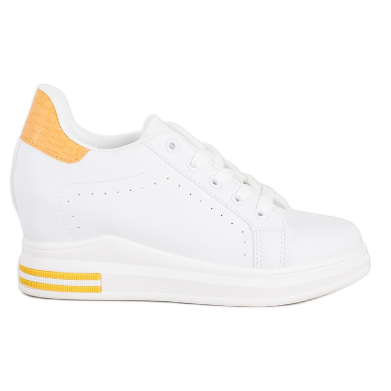 SHELOVET Chaussures de sport sur un coin blanche jaune