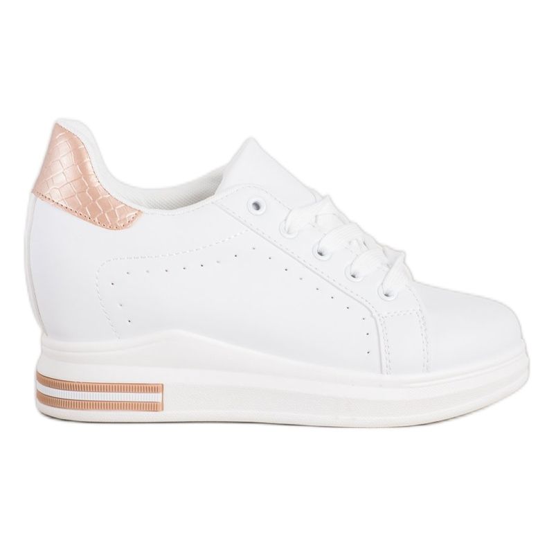 SHELOVET Chaussures de sport sur un coin blanche d'or