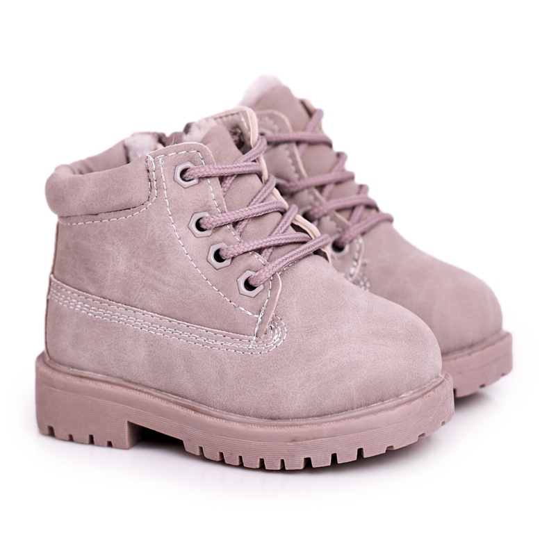 FRROCK Bottes de Trappeur Chaudes Enfant Gris Dexter