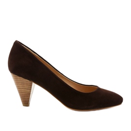 Escarpins en daim marron sur le poteau Rosebery brun Escarpins en daim marron sur le poteau Rosebery brun