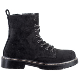 Small Swan Trappeurs en suède noir