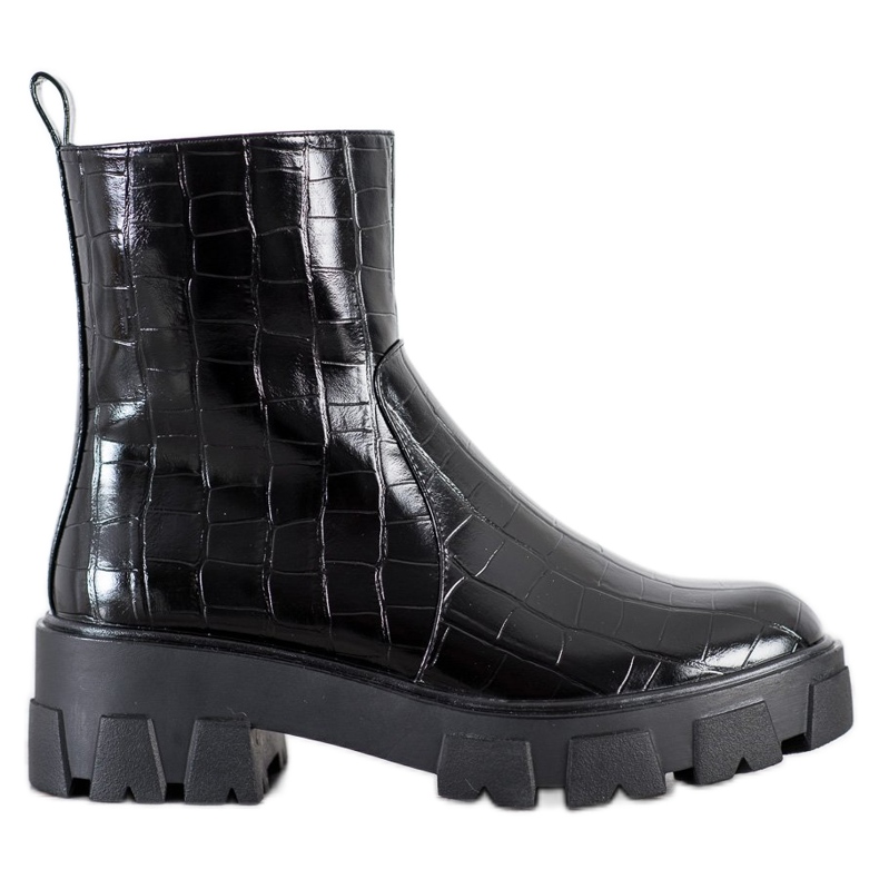 Goodin Bottes sur la plate-forme le noir