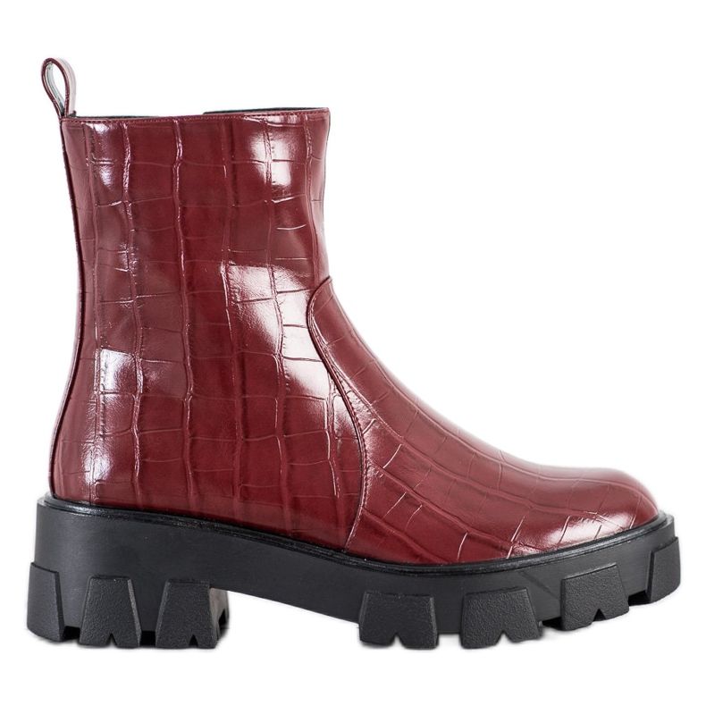Goodin Bottes sur la plate-forme rouge Goodin Bottes sur la plate-forme rouge